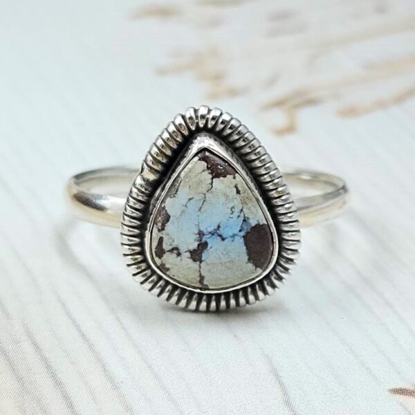 Golden Hills Turquoise Size US 9 925 Silver Ring (RS60-72)