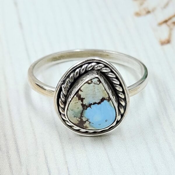 Golden Hills Turquoise Size US 7 925 Silver Ring (RS60-79)