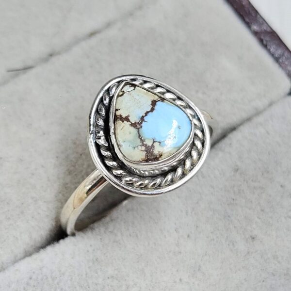Golden Hills Turquoise Size US 7 925 Silver Ring (RS60-79) - Image 2