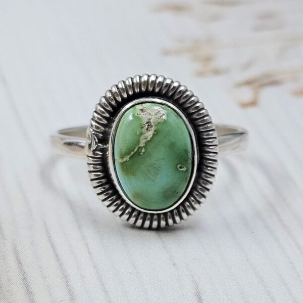 Sonoran Gold Turquoise Size US 6 925 Silver Ring (RS60-89)