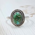 Sonoran Gold Turquoise Size US 8 925 Silver Ring (RS60-90)