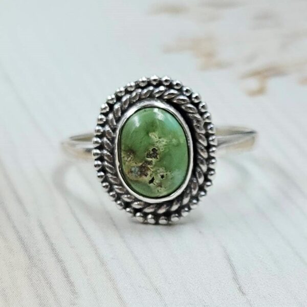Sonoran Gold Turquoise Size US 6 925 Silver Ring (RS60-96)