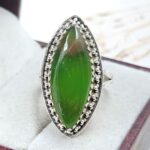 Indonesian Bandaid Agate Size US 8 925 Sterling Silver Ring (REXT89-147)