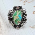 Sonoran Gold Turquoise Size US 6 925 Sterling Silver Ring (REXT89-163)