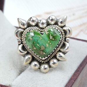 Sonoran Gold Turquoise Size US 8 925 Sterling Silver Ring (REXT89-181)
