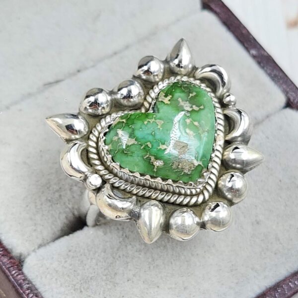 Sonoran Gold Turquoise Size US 8 925 Sterling Silver Ring (REXT89-181) - Image 2