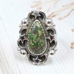 Sonoran Gold Turquoise Size US 7 925 Sterling Silver Ring (REXT89-172)
