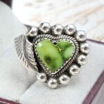 Sonoran Gold Turquoise Size US 10 925 Sterling Silver Ring (REXT89-187)