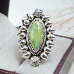 Sonoran Gold Turquoise Size US 6 925 Sterling Silver Ring (REXT89-168)