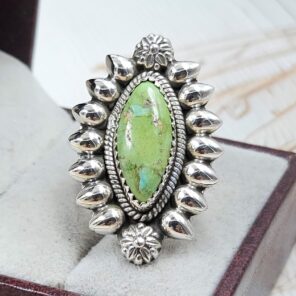 Sonoran Gold Turquoise Size US 6 925 Sterling Silver Ring (REXT89-168)
