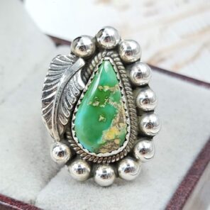 Sonoran Gold Turquoise Size US 7 925 Sterling Silver Ring (REXT89-174)