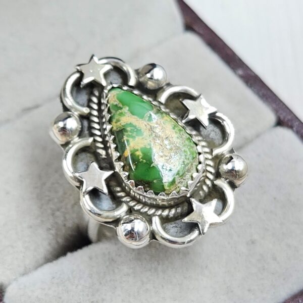 Sonoran Gold Turquoise Size US 7 925 Sterling Silver Ring (REXT89-175) - Image 2
