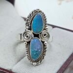 Australian Opal Size US 7 925 Sterling Silver Ring (RS104-286)