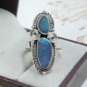 Australian Opal Size US 8 925 Sterling Silver Ring (RS104-288)