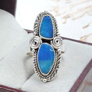 Australian Opal Size US 6 925 Sterling Silver Ring (RS104-290)
