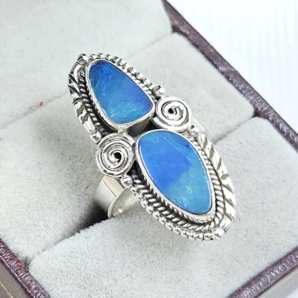 Australian Opal Size US 6 925 Sterling Silver Ring (RS104-290) - Image 2