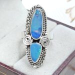 Australian Opal Size US 6 925 Sterling Silver Ring (RS104-297)