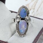 Australian Opal Size US 10 925 Sterling Silver Ring (RS104-298)