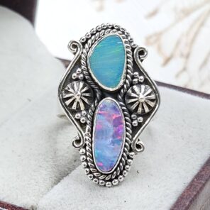 Australian Opal Size US 6 925 Sterling Silver Ring (RS104-300)