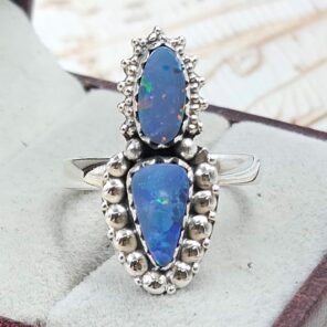Australian Opal Size US 8 925 Sterling Silver Ring (RS104-316)