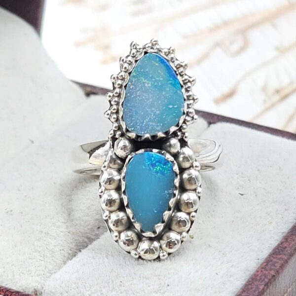 Australian Opal Size US 6 925 Sterling Silver Ring (RS104-320)
