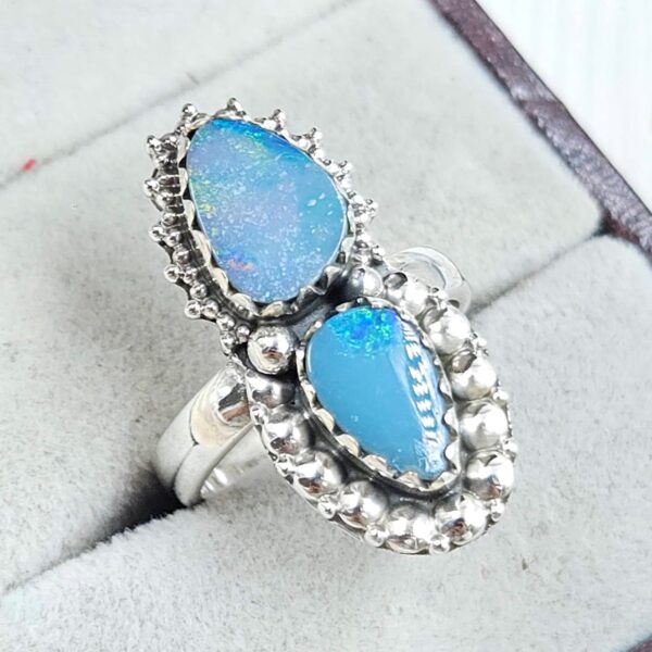 Australian Opal Size US 6 925 Sterling Silver Ring (RS104-320) - Image 2