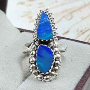 Australian Opal Size US 6 925 Sterling Silver Ring (RS104-321)