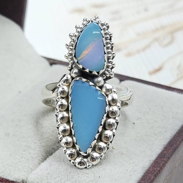 Australian Opal Size US 7 925 Sterling Silver Ring (RS104-327)