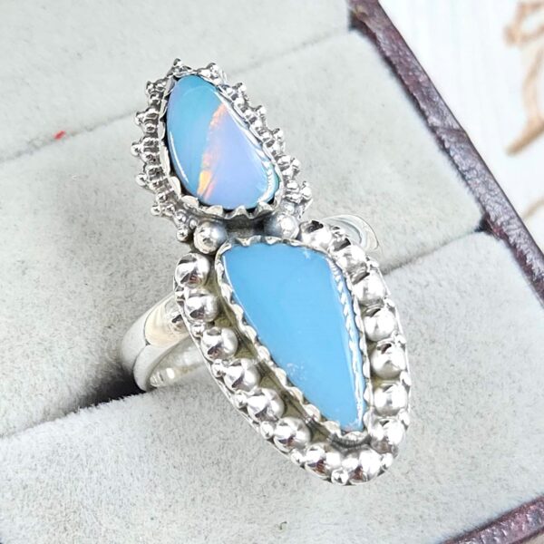Australian Opal Size US 7 925 Sterling Silver Ring (RS104-327) - Image 2