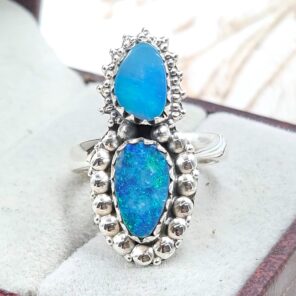 Australian Opal Size US 6 925 Sterling Silver Ring (RS104-332)