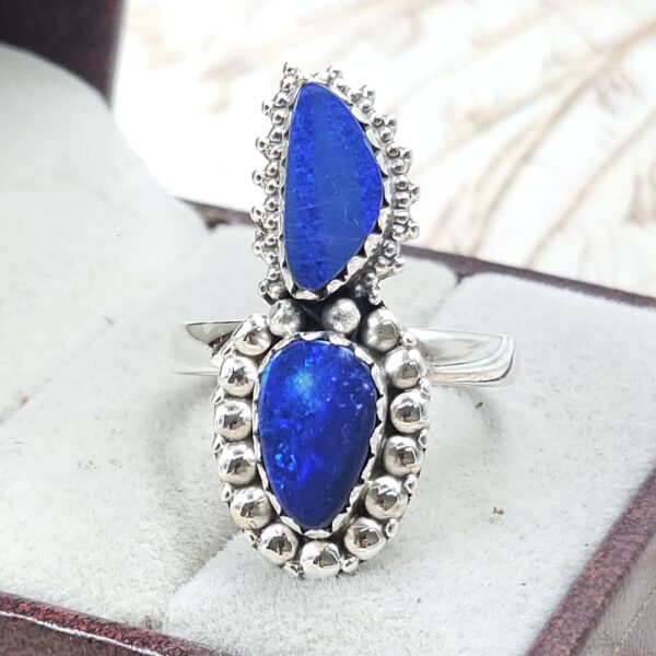 Australian Opal Size US 8 925 Sterling Silver Ring (RS104-335)