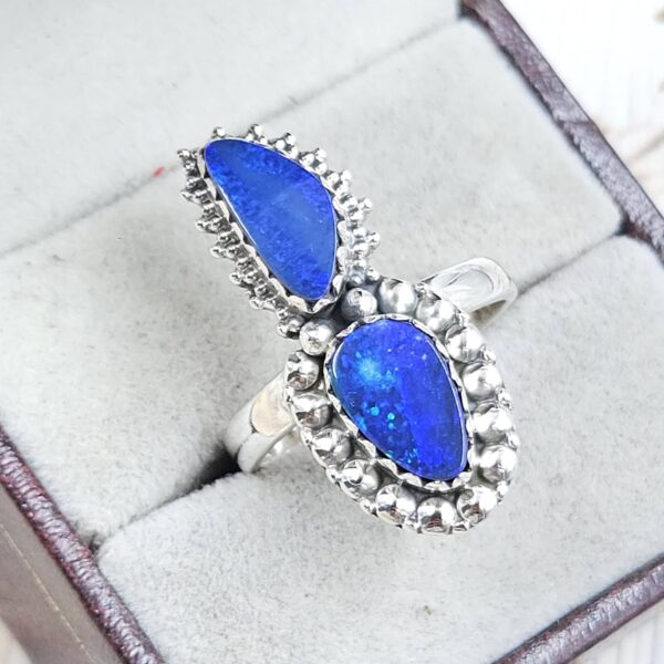 Australian Opal Size US 8 925 Sterling Silver Ring (RS104-335) - Image 2