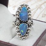 Australian Opal Size US 9 925 Sterling Silver Ring (RS104-341)