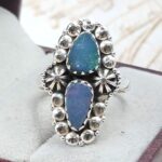 Australian Opal Size US 8 925 Sterling Silver Ring (RS104-343)