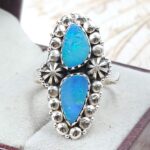 Australian Opal Size US 10 925 Sterling Silver Ring (RS104-348)