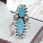 Australian Opal Size US 8 925 Sterling Silver Ring (RS104-350)
