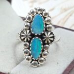 Australian Opal Size US 9 925 Sterling Silver Ring (RS104-351)