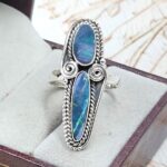 Australian Opal Size US 8 925 Sterling Silver Ring (RS104-356)