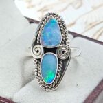 Australian Opal Size US 7 925 Sterling Silver Ring (RS104-358)