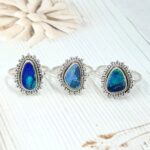Australian Opal 925 Sterling Silver Ring (REXT104-6)