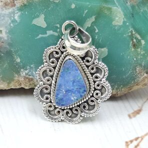 Australian Opal 1.25" 925 Sterling Silver Pendant (REXT24-277)