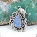Australian Opal 1.25" 925 Sterling Silver Pendant (REXT24-281)