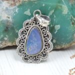 Australian Opal 1.25" 925 Sterling Silver Pendant (REXT24-282)