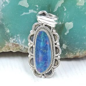 Australian Opal 1.25" 925 Sterling Silver Pendant (REXT24-288)