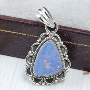 Australian Opal 1.25" 925 Sterling Silver Pendant (REXT24-292)