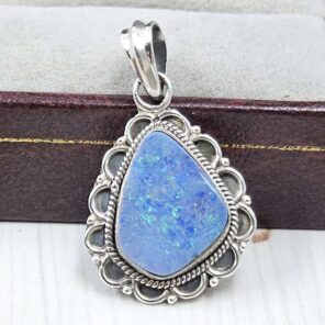 Australian Opal 1.25" 925 Sterling Silver Pendant (REXT24-293)