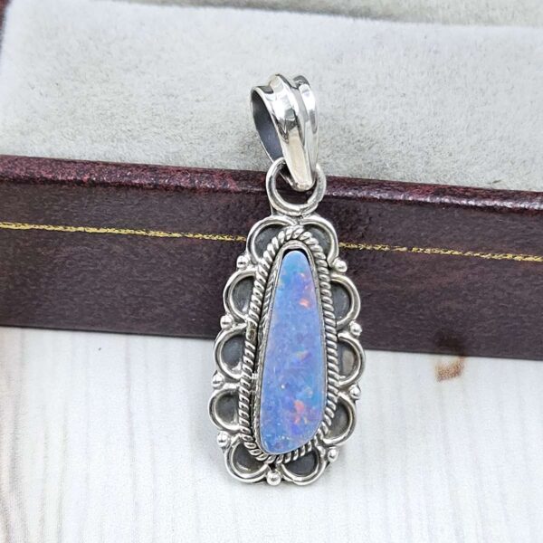 Australian Opal 1.25" 925 Sterling Silver Pendant (REXT24-295)
