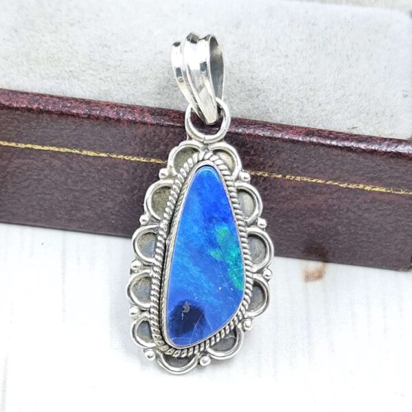 Australian Opal 1.25" 925 Sterling Silver Pendant (REXT24-296)