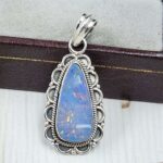 Australian Opal 1.25" 925 Sterling Silver Pendant (REXT24-297)