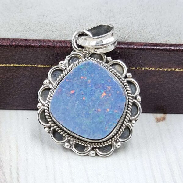 Australian Opal 1.25" 925 Sterling Silver Pendant (REXT24-298)